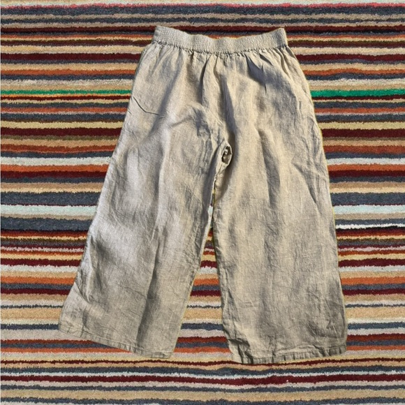 Block printed pre-owned Sigrid Olsen 100% linen pants - Picture 2 of 7